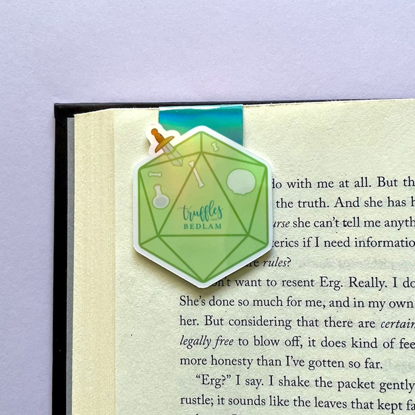 Gelatinous D20 Die Tabletop Gaming Bookmark