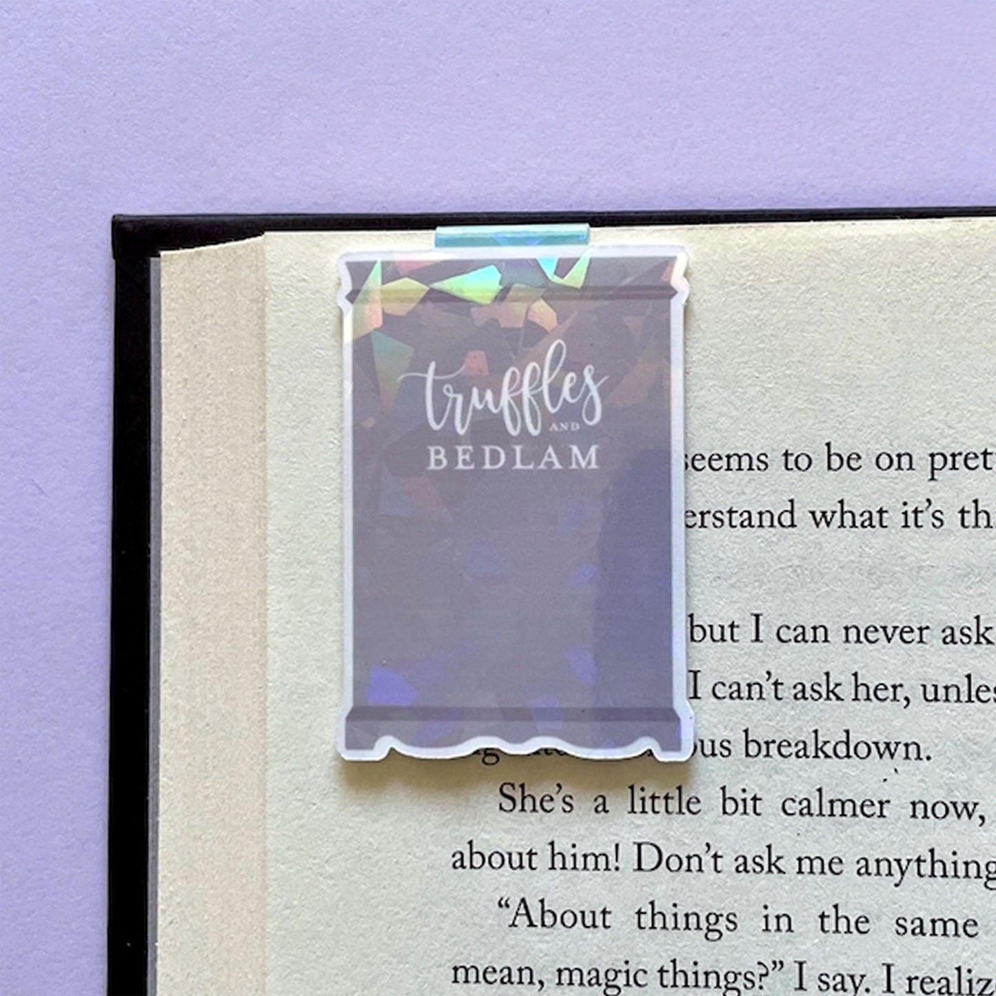 Purple Reading Lover Bookshelf "Shelfie" Magnetic Bookmark