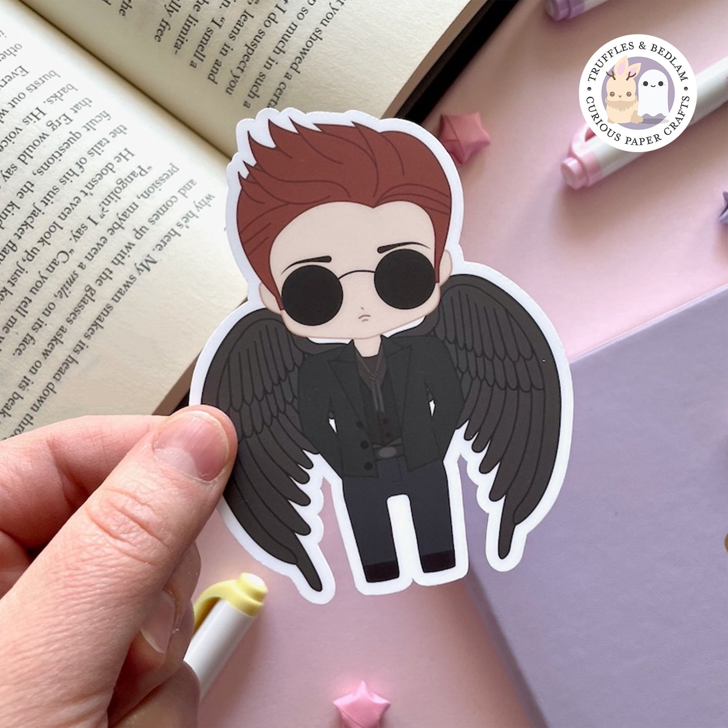 Crowley & Aziraphale "Ineffable Husbands" inspired by Good Omens - 4" Vinyl Sticker Set