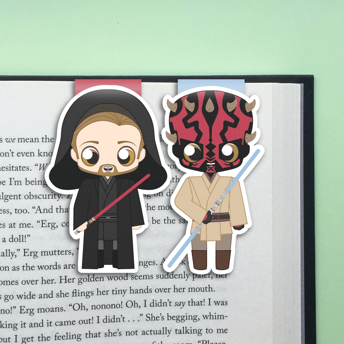 Space Wizards "Sith Obi-Wan & Jedi Maul" Magnetic Bookmark Set