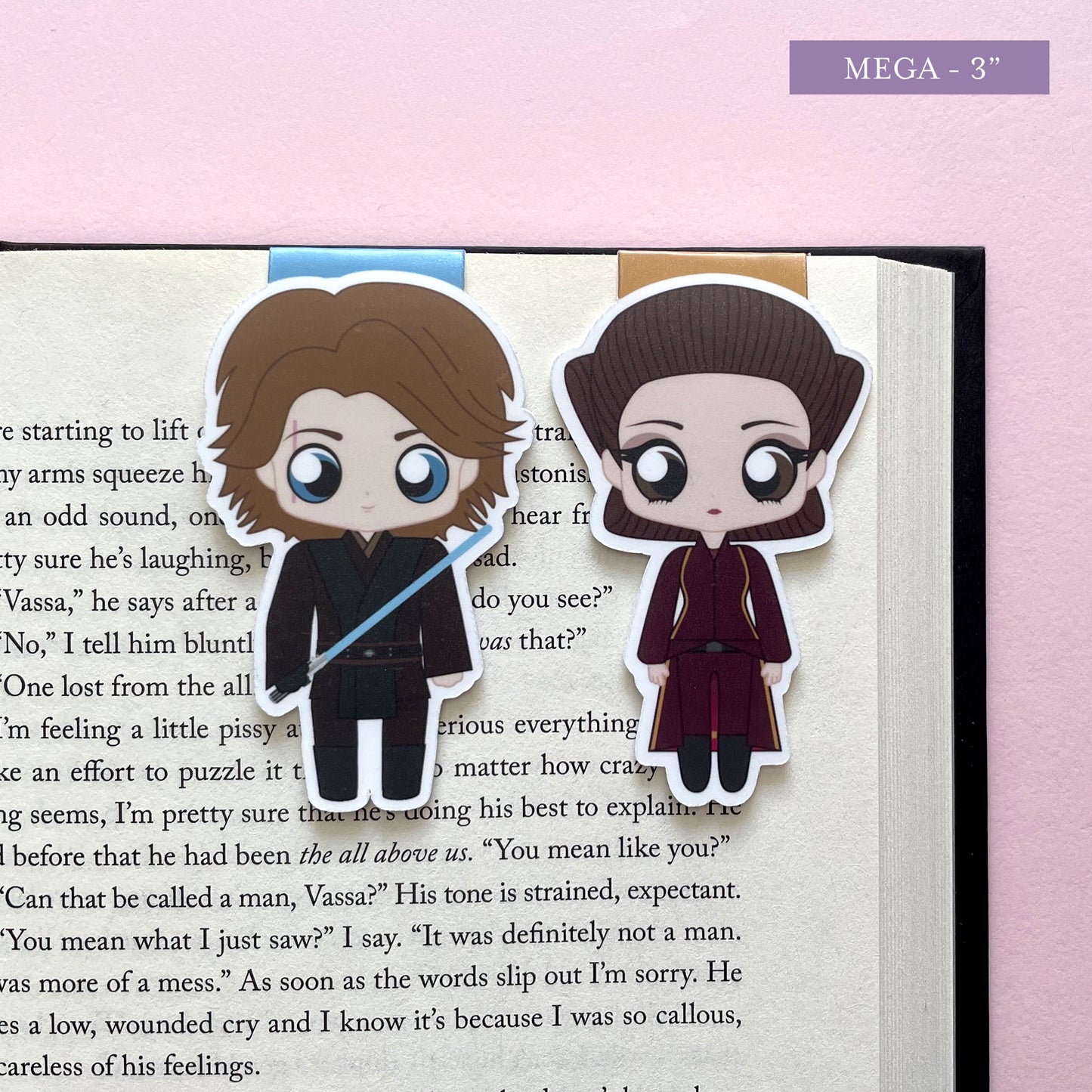 Space Wizards "Padme & Anakin" Magnetic Bookmark Set
