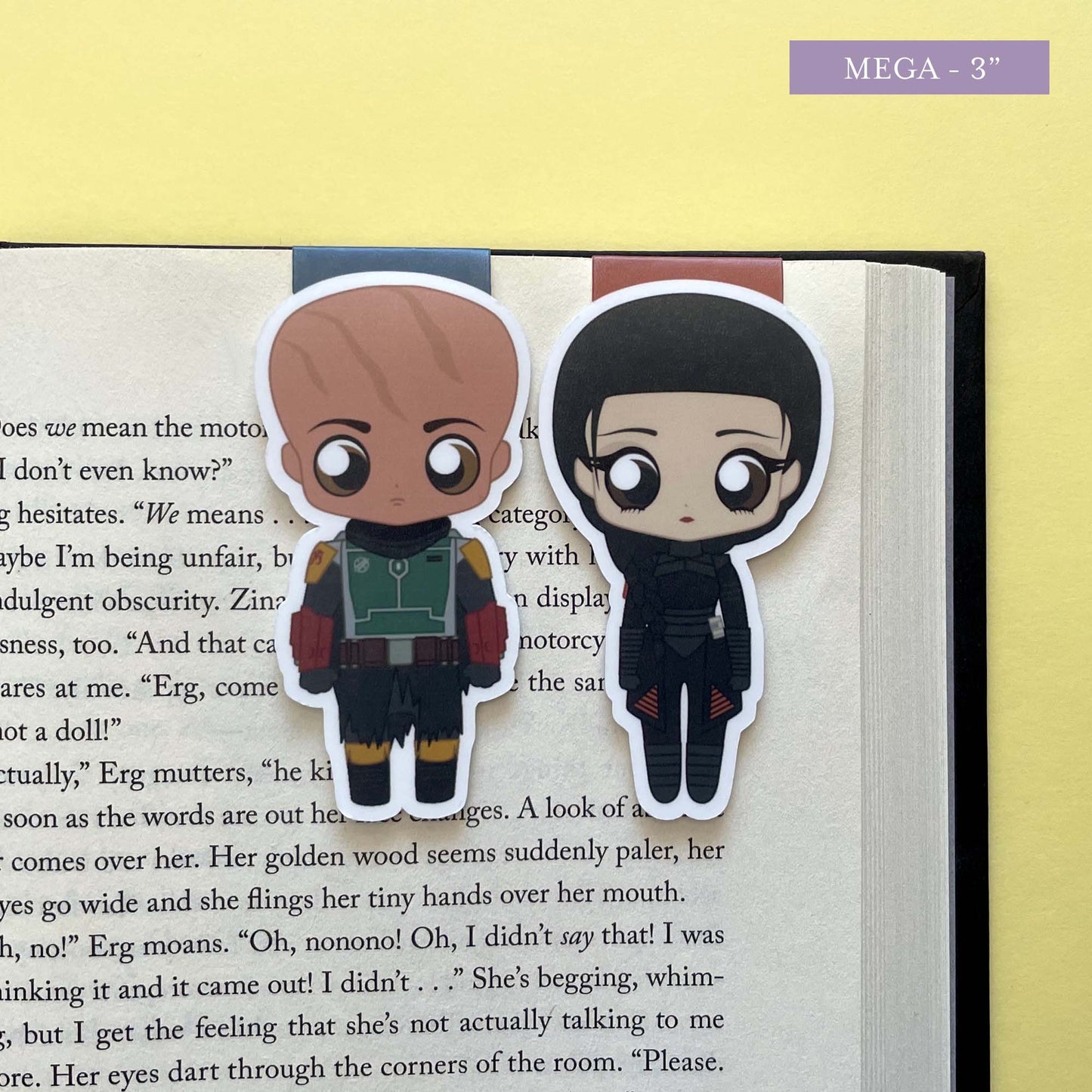 Space Wizards Boba Fett & Fennec Shand (Faces) Magnetic Bookmark Set