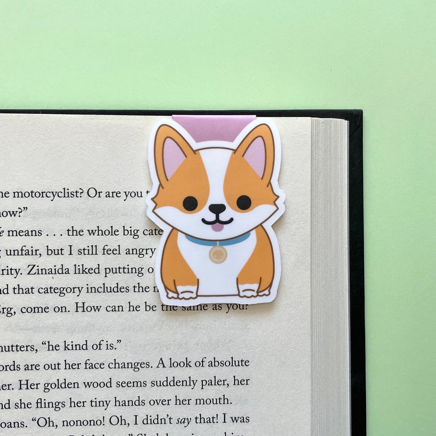 Teddy the Corgi Puppy Chonky Series Magnetic Bookmark