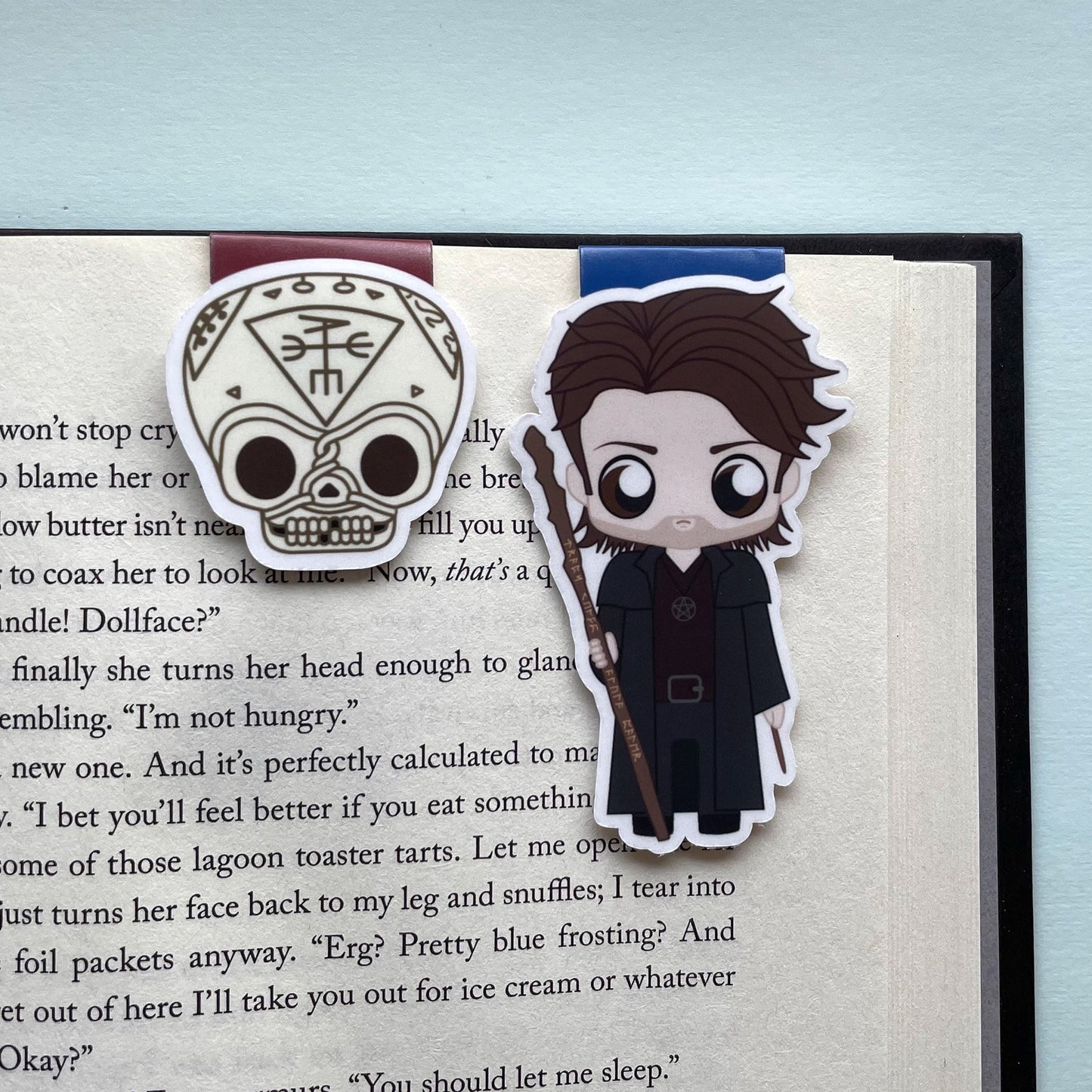 Harry Dresden and Bob the Soul Magnetic Bookmarks