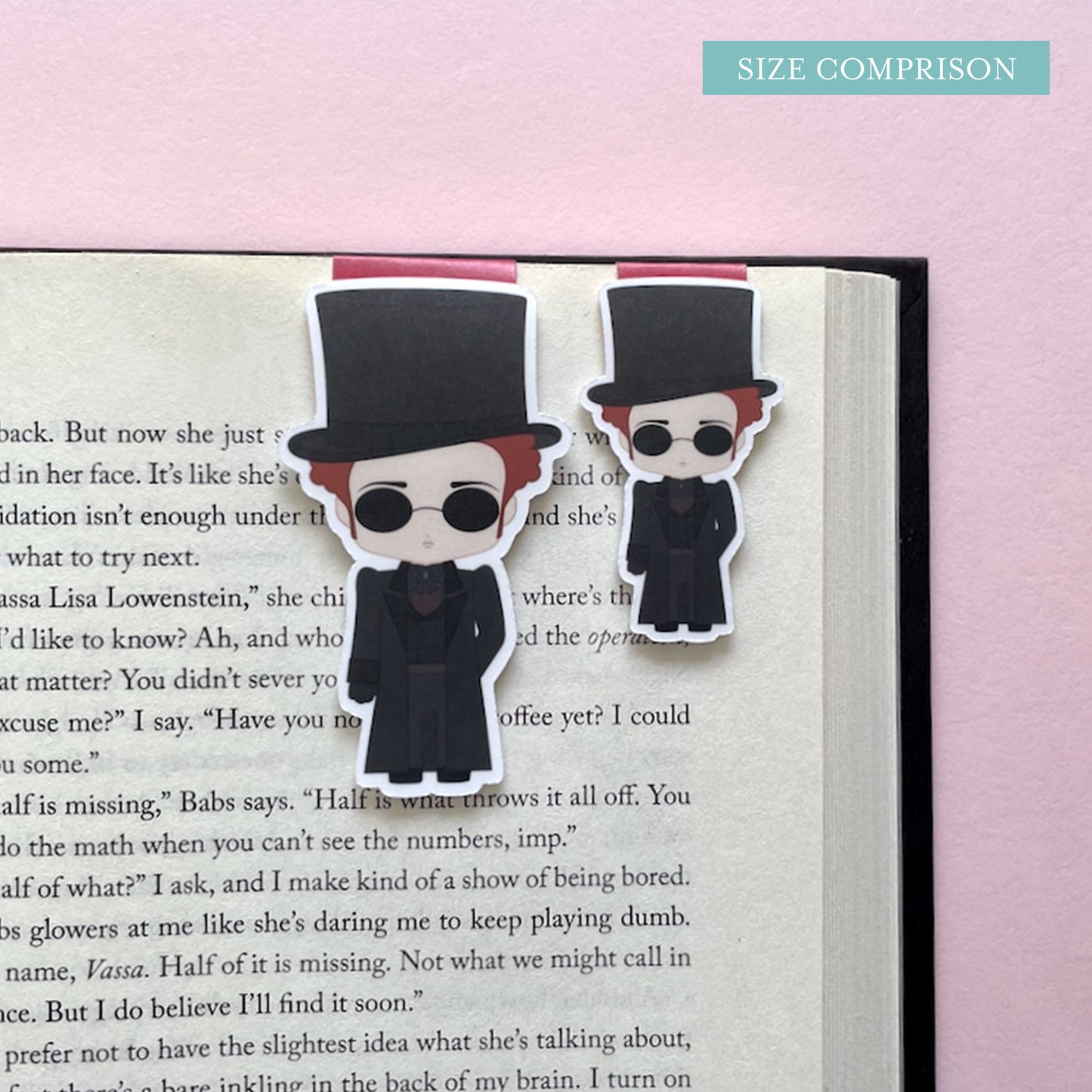 Historical "Crowley & Aziraphale" Magnetic Bookmark Set, inspired by Good Omens