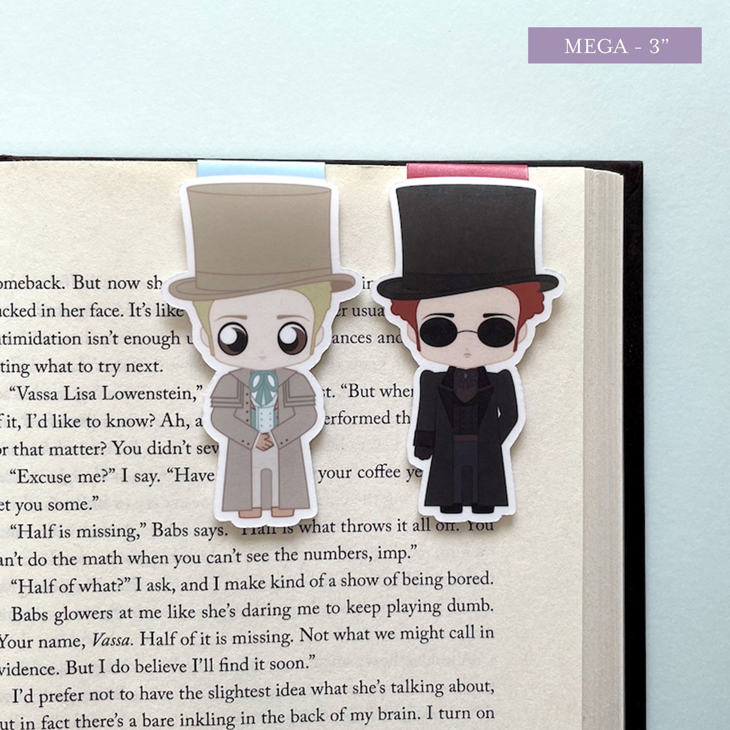 Historical "Crowley & Aziraphale" Magnetic Bookmark Set, inspired by Good Omens