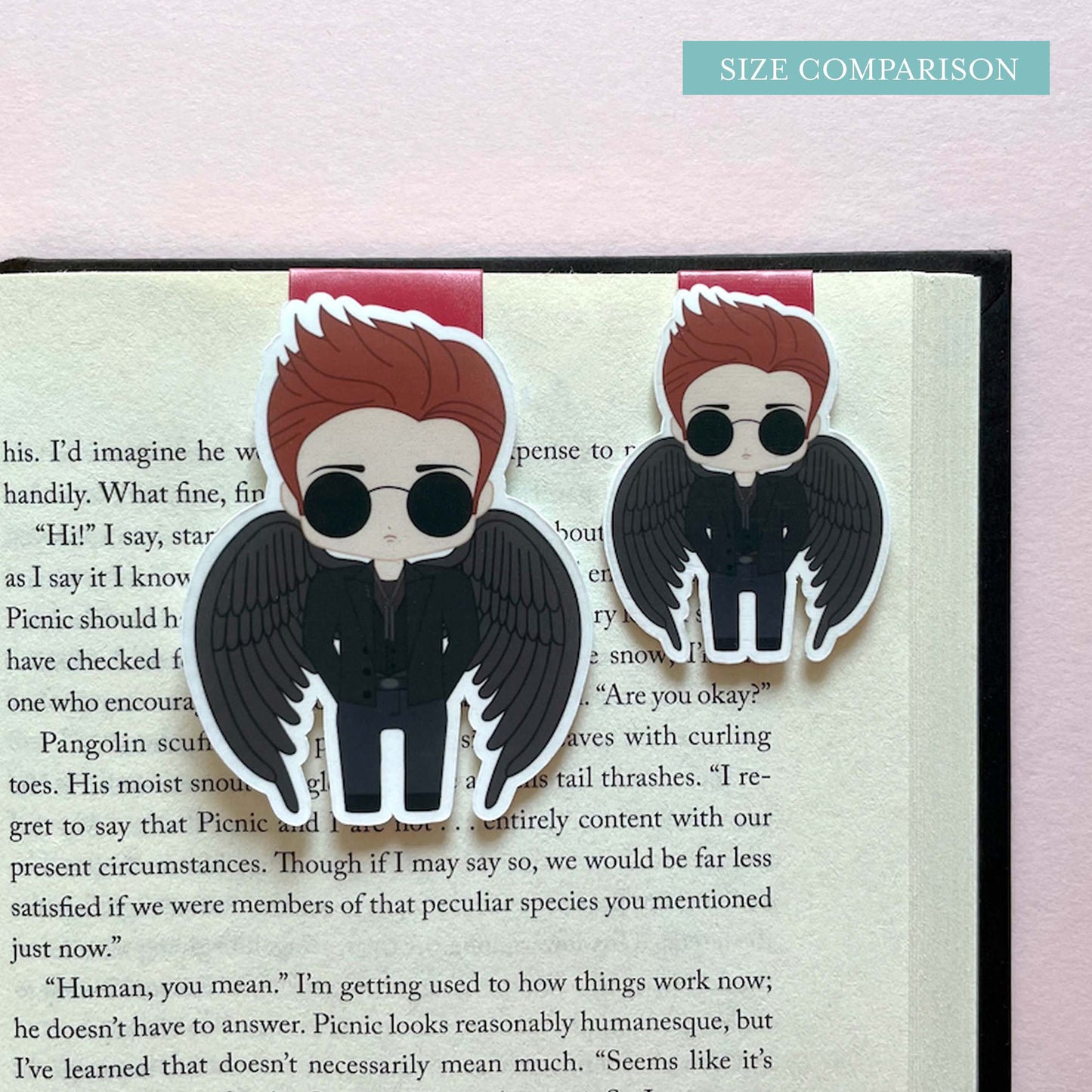 Good Omens "Winged Crowley & Aziraphale" Magnetic Bookmark Set