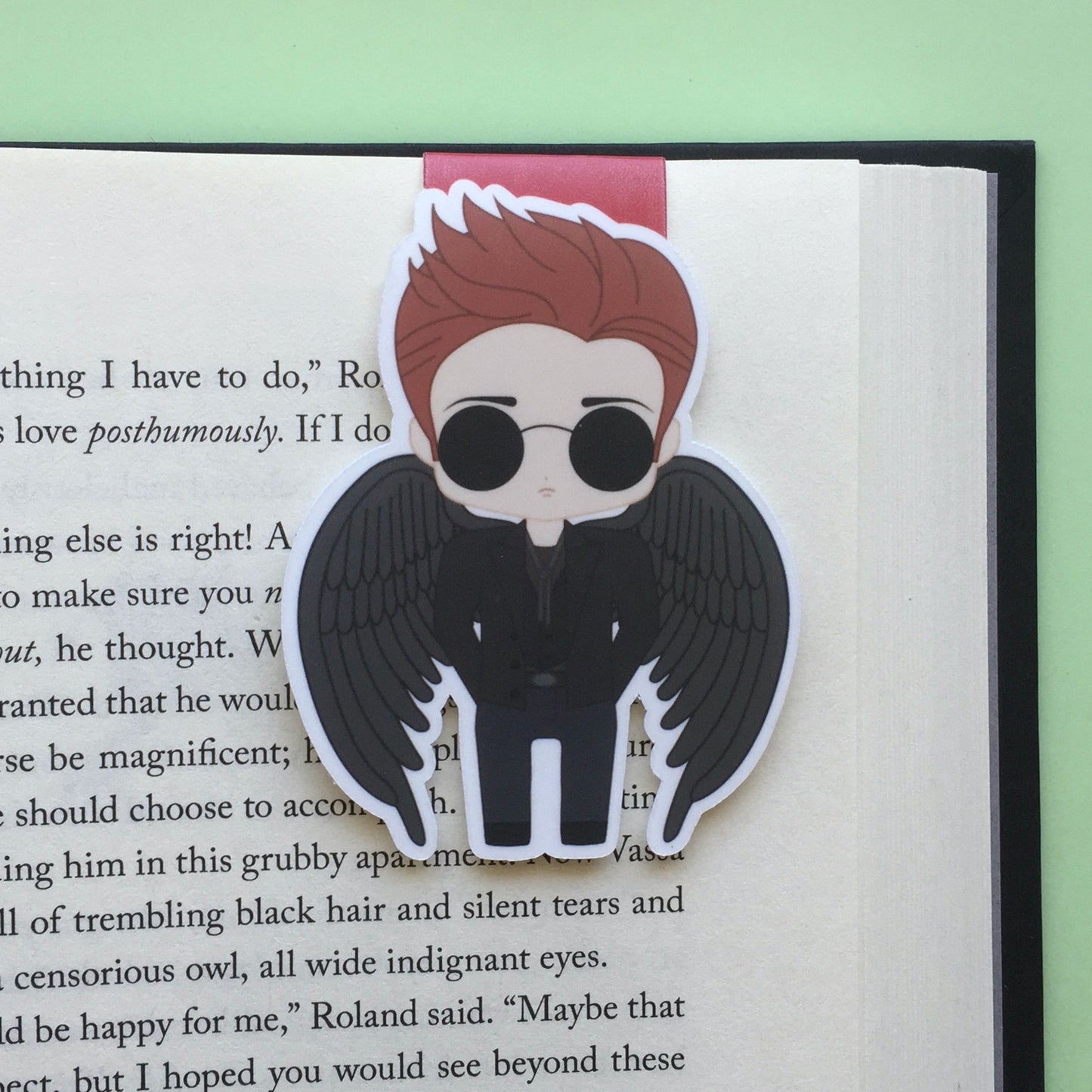 Good Omens "Winged Crowley" Magnetic Bookmark