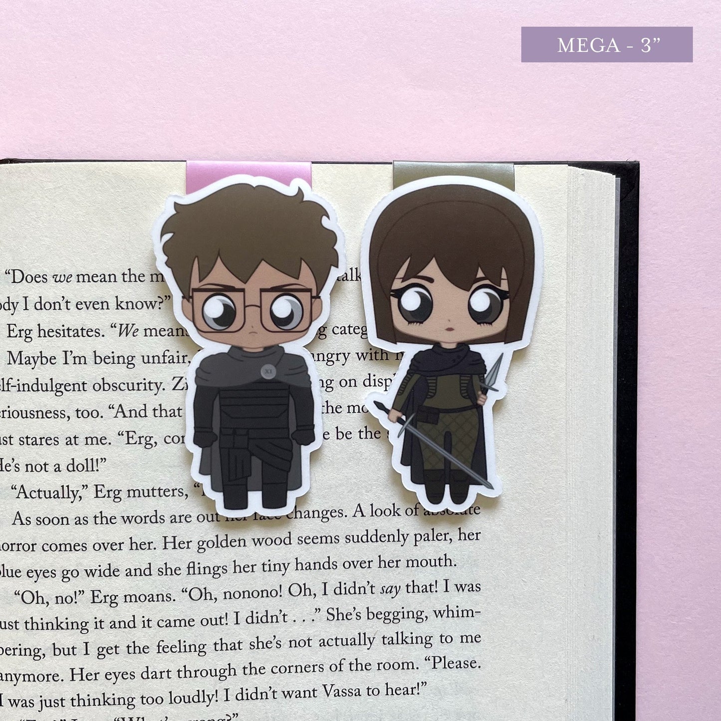 The Locked Tomb "Palamedes & Camilla" Magnetic Bookmark Set