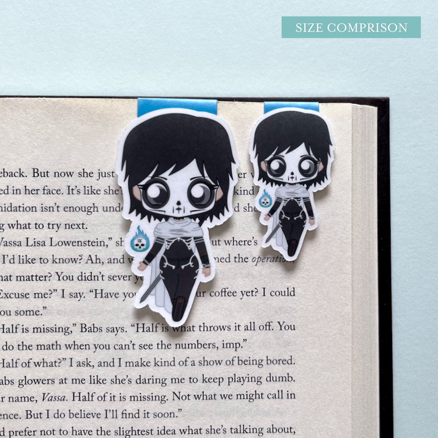 The Locked Tomb Magnetic Bookmark Trio, featuring Gideon, Harrow, and Nona