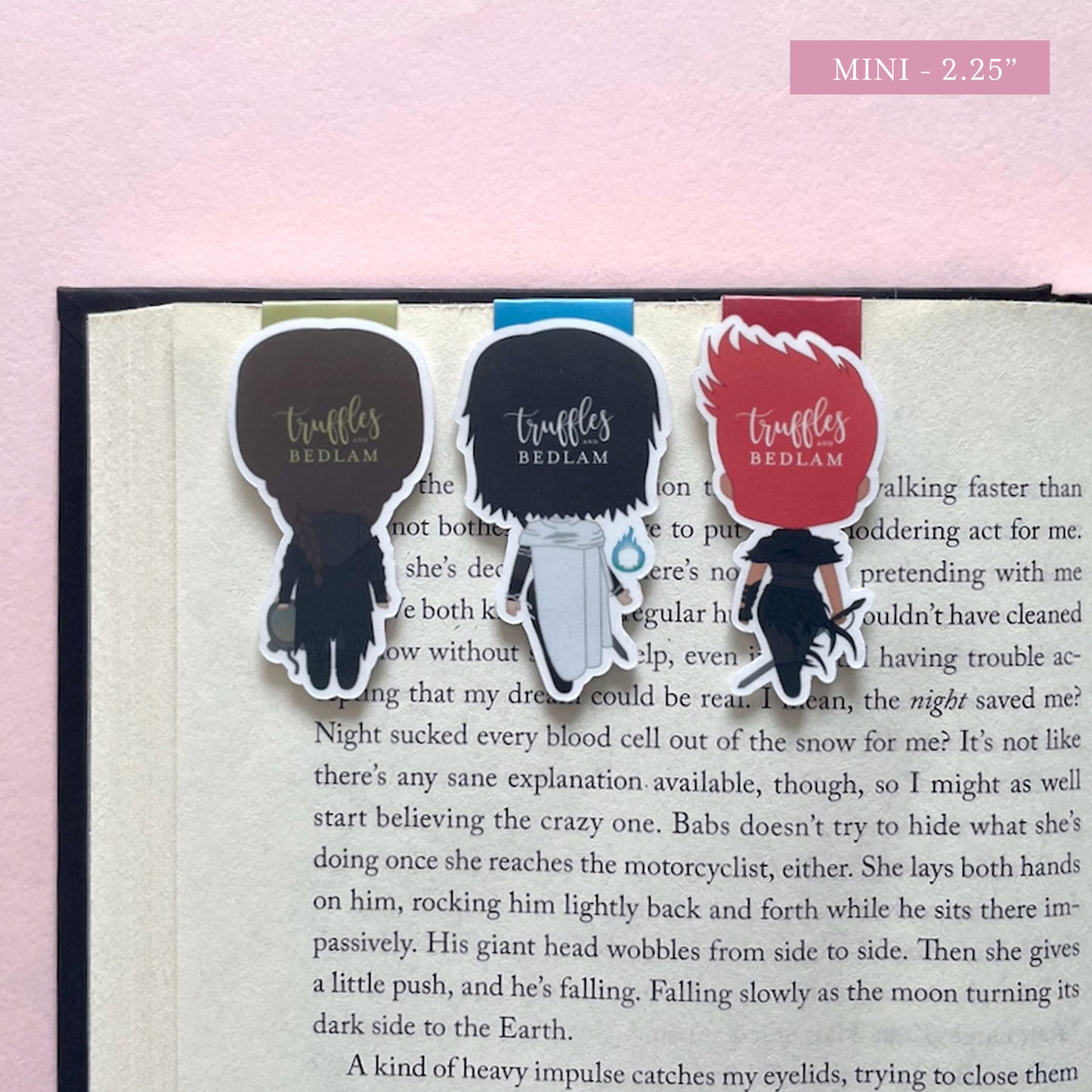 The Locked Tomb Magnetic Bookmark Trio, featuring Gideon, Harrow, and Nona