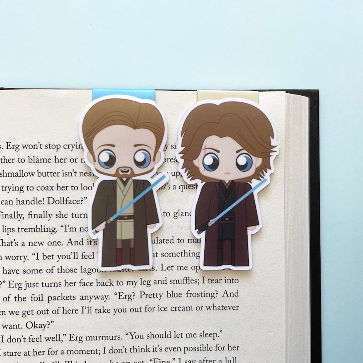 Space Wizards "Anakin & Obi-Wan Jedi Robes" Magnetic Bookmark Set