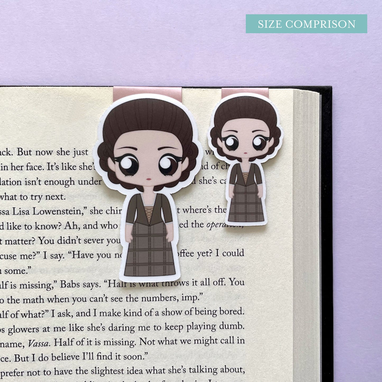 Claire and Jamie Fraser Magnetic Bookmark Set