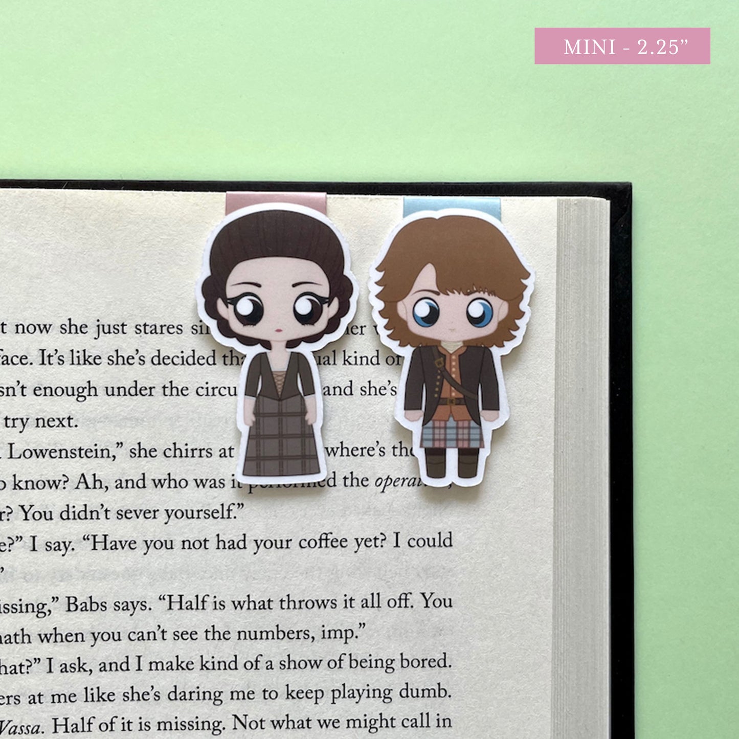 Claire and Jamie Fraser Magnetic Bookmark Set