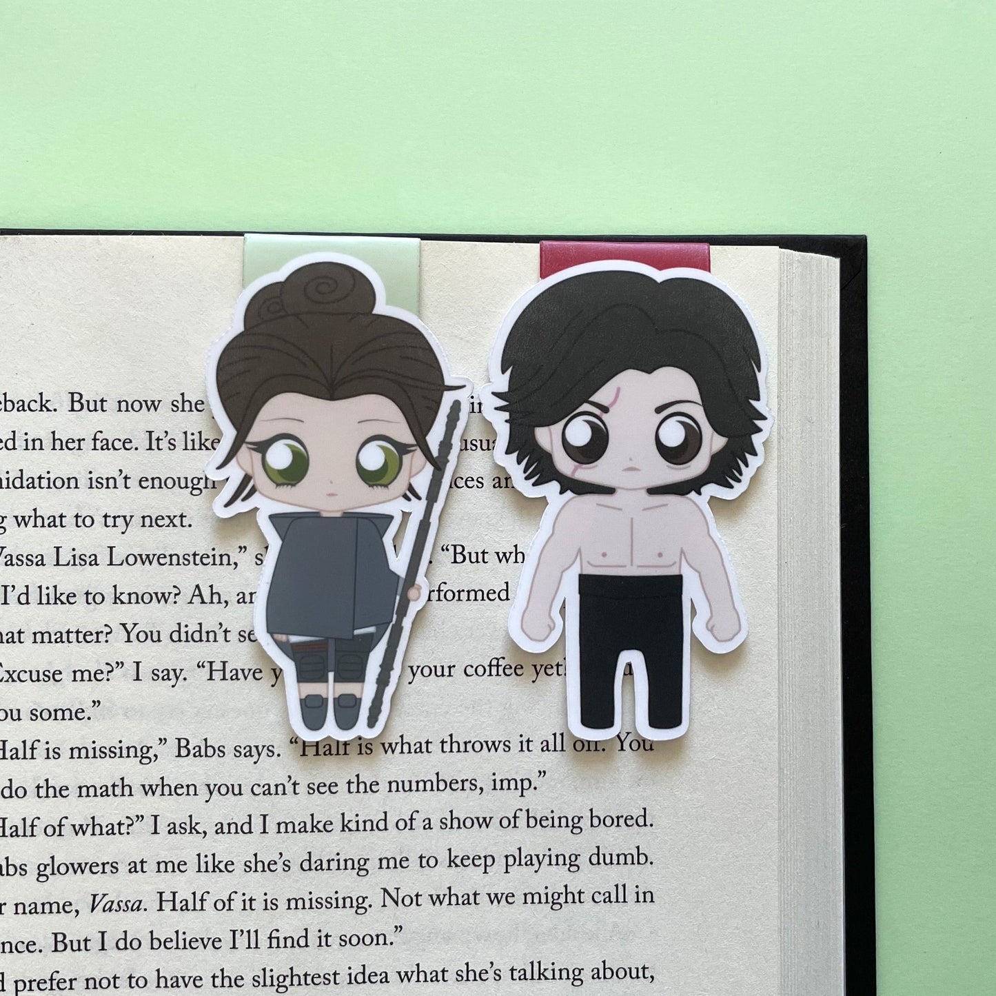 Space Wizards TLJ Rey & Ben Swolo Magnetisches Lesezeichen-Set „Reylo“.