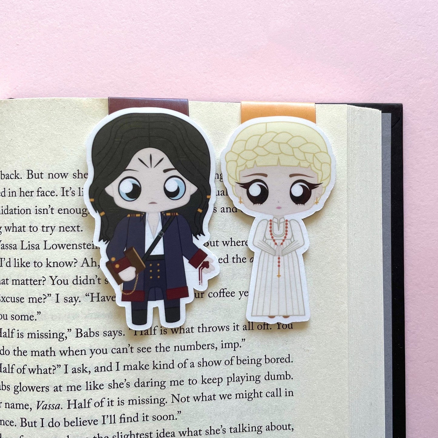 Something Dark and Holy Nadya and Malachiasz Magnetic Bookmark Set