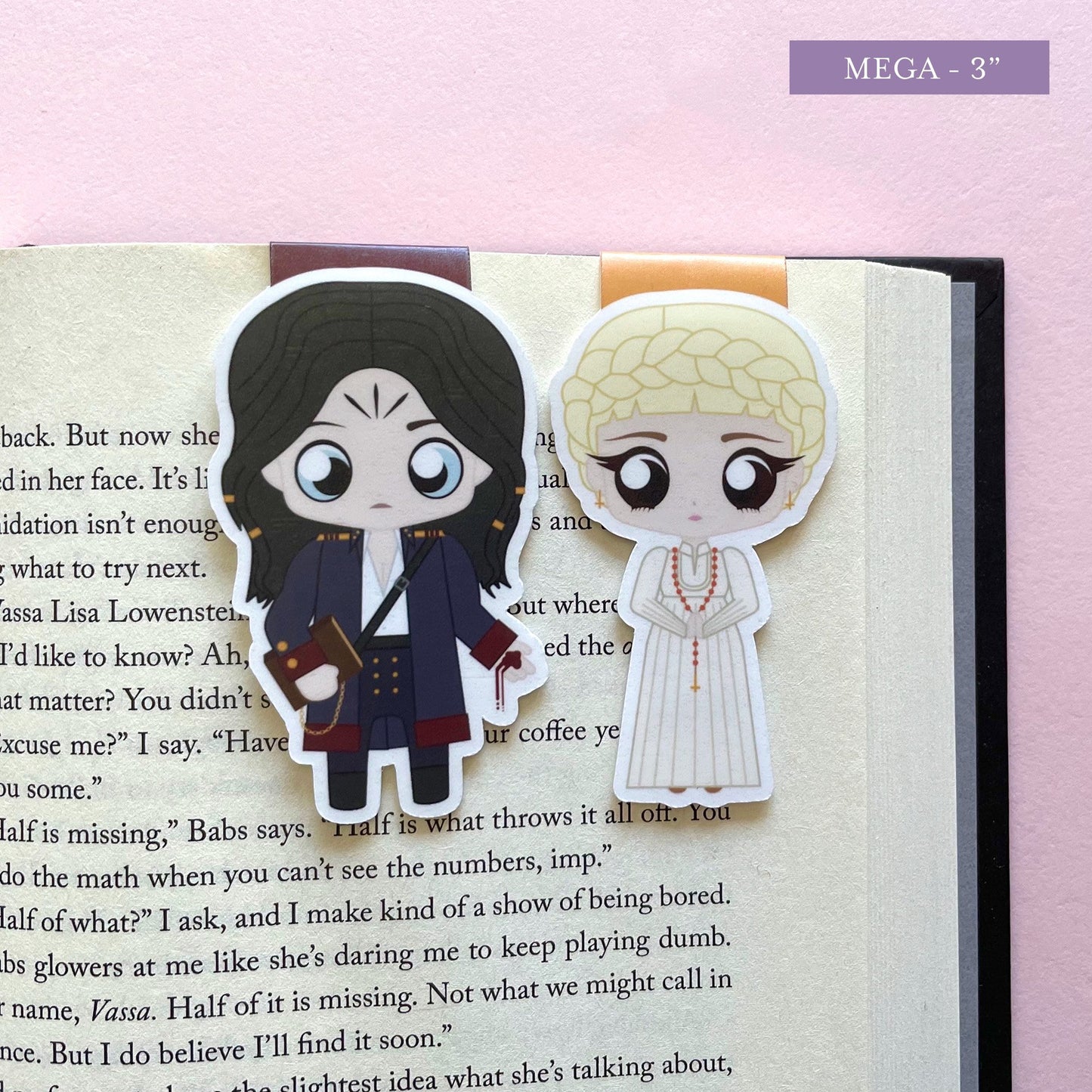 Something Dark and Holy Nadya and Malachiasz Magnetic Bookmark Set