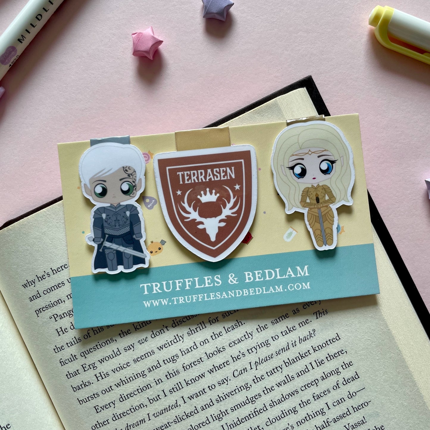 Throne of Glass Bookmark Trio - Rowan & Aelin