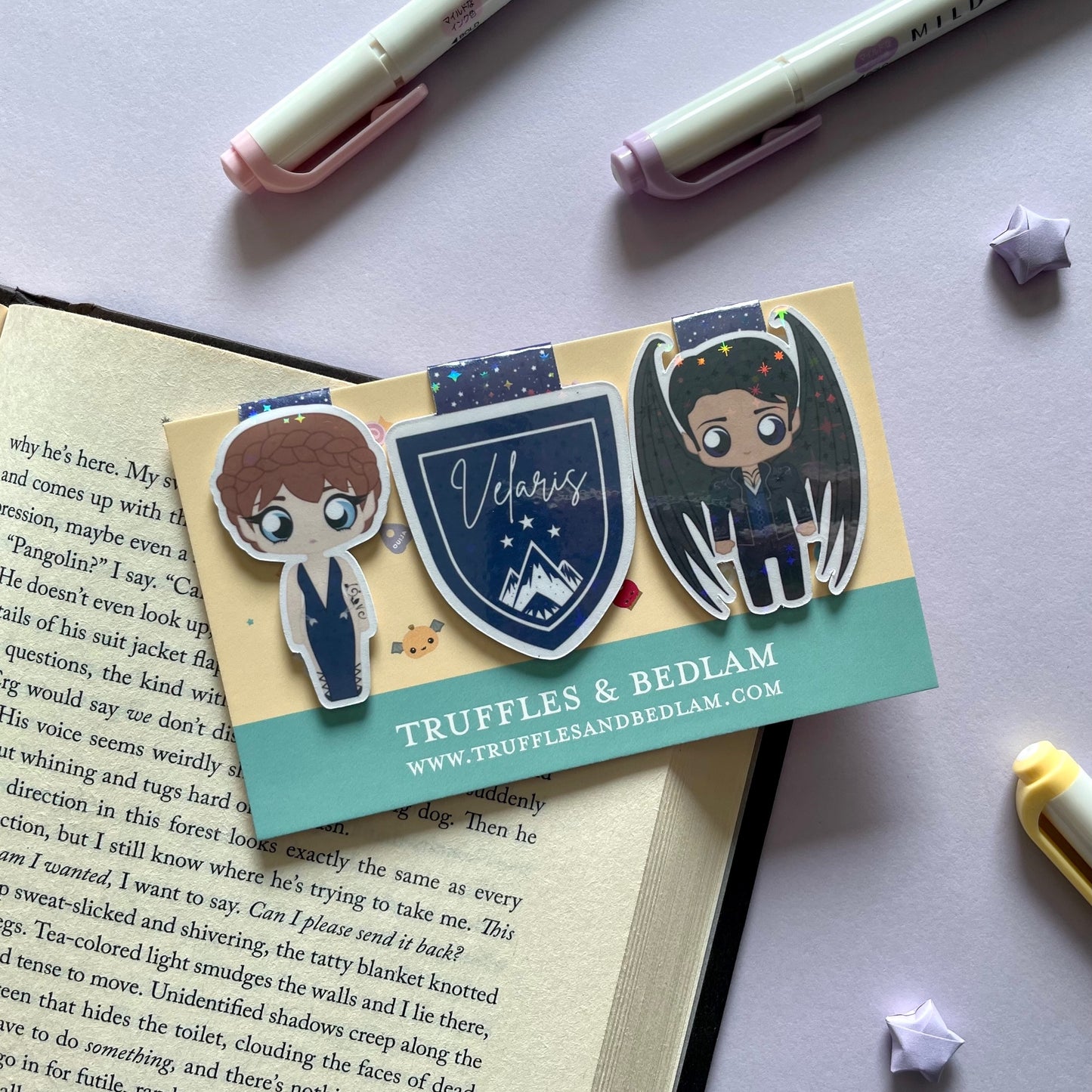 ACOTAR Bookmark Trio - Lord & Lady of the Night Court