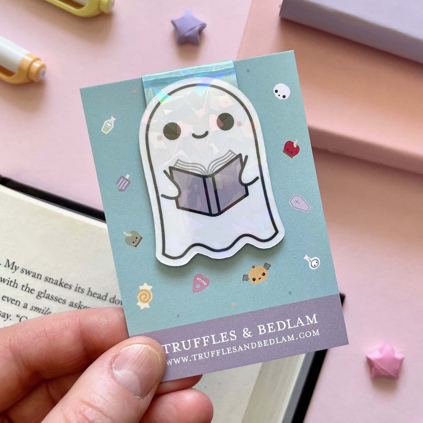 Little Ghosts "Bookish Bedlam" Magnetic Bookmark