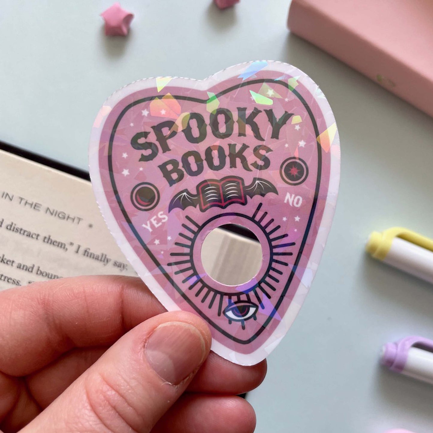 Spooky Books Talking Board Planchette Vinyl Stickers - Set of Three