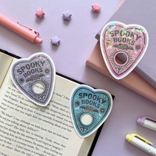 Spooky Books Talking Board Planchette Vinyl Stickers - Set of Three