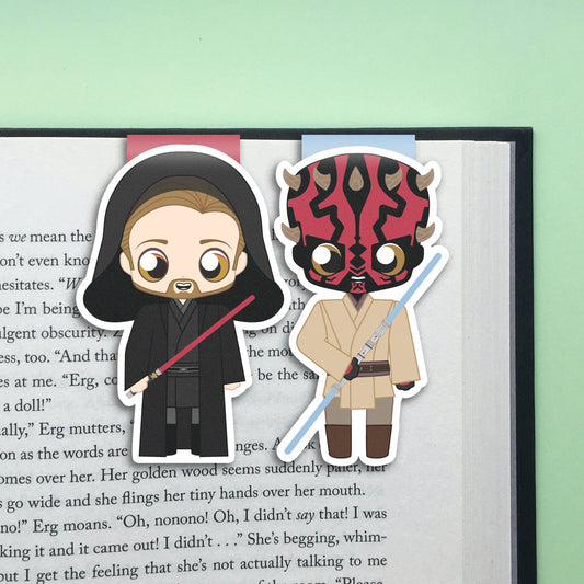 Space Wizards "Sith Obi-Wan & Jedi Maul" Magnetic Bookmark Set