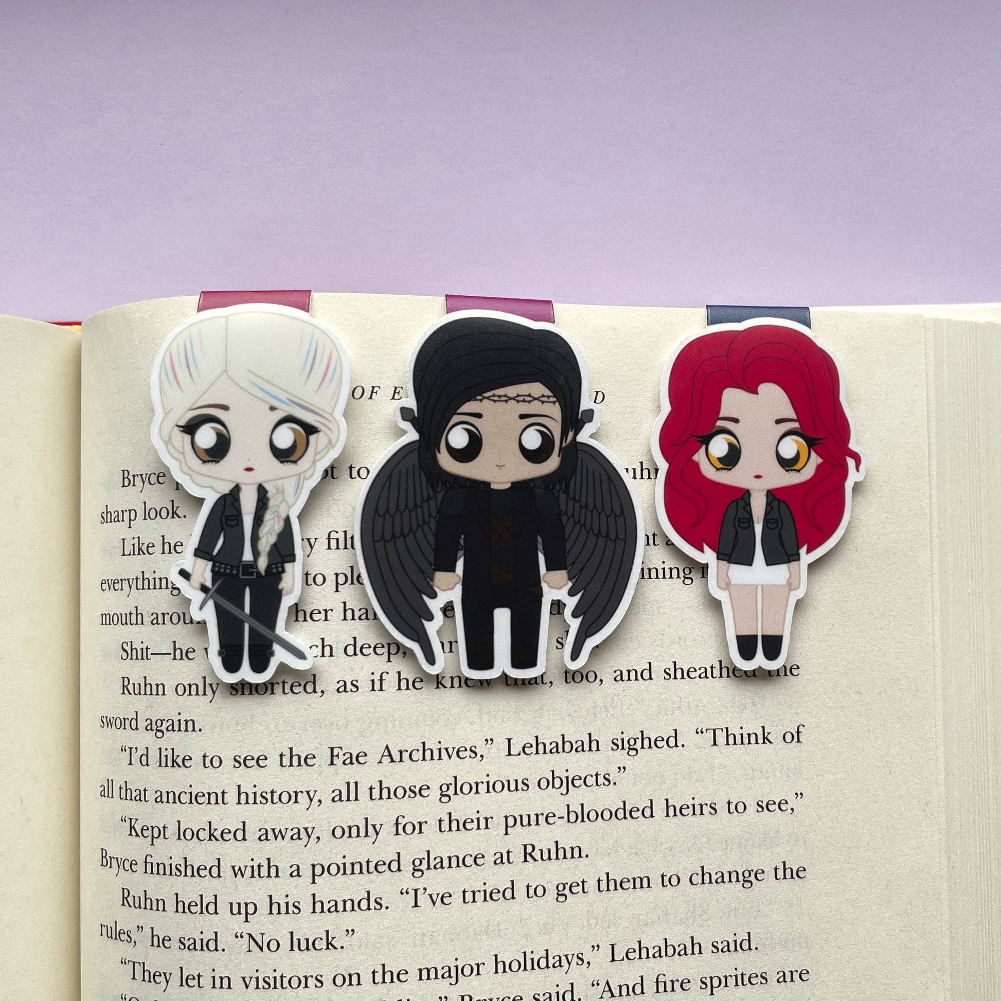 Crescent City "Danika, Hunt, and Brice" Magnetic Bookmark Trio