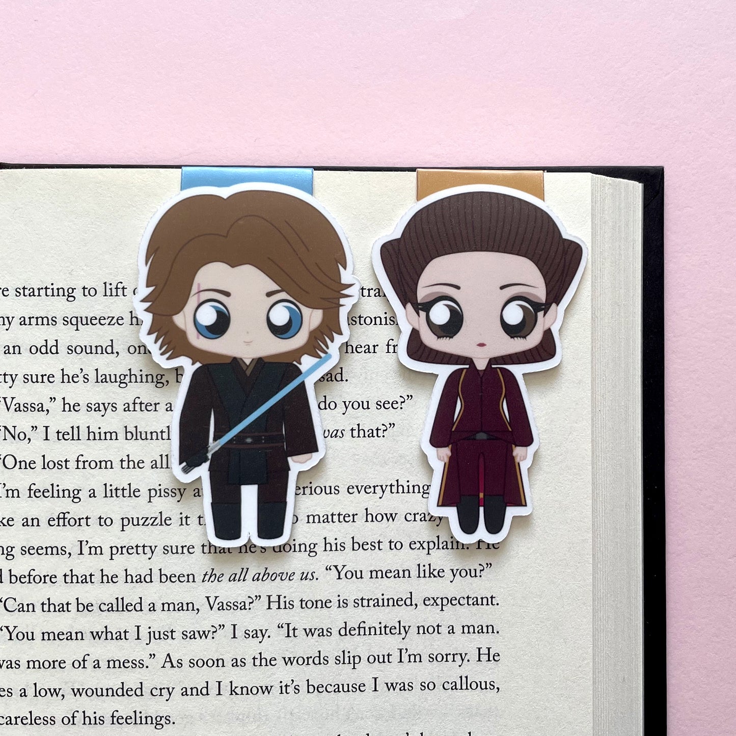 Space Wizards "Padme & Anakin" Magnetic Bookmark Set