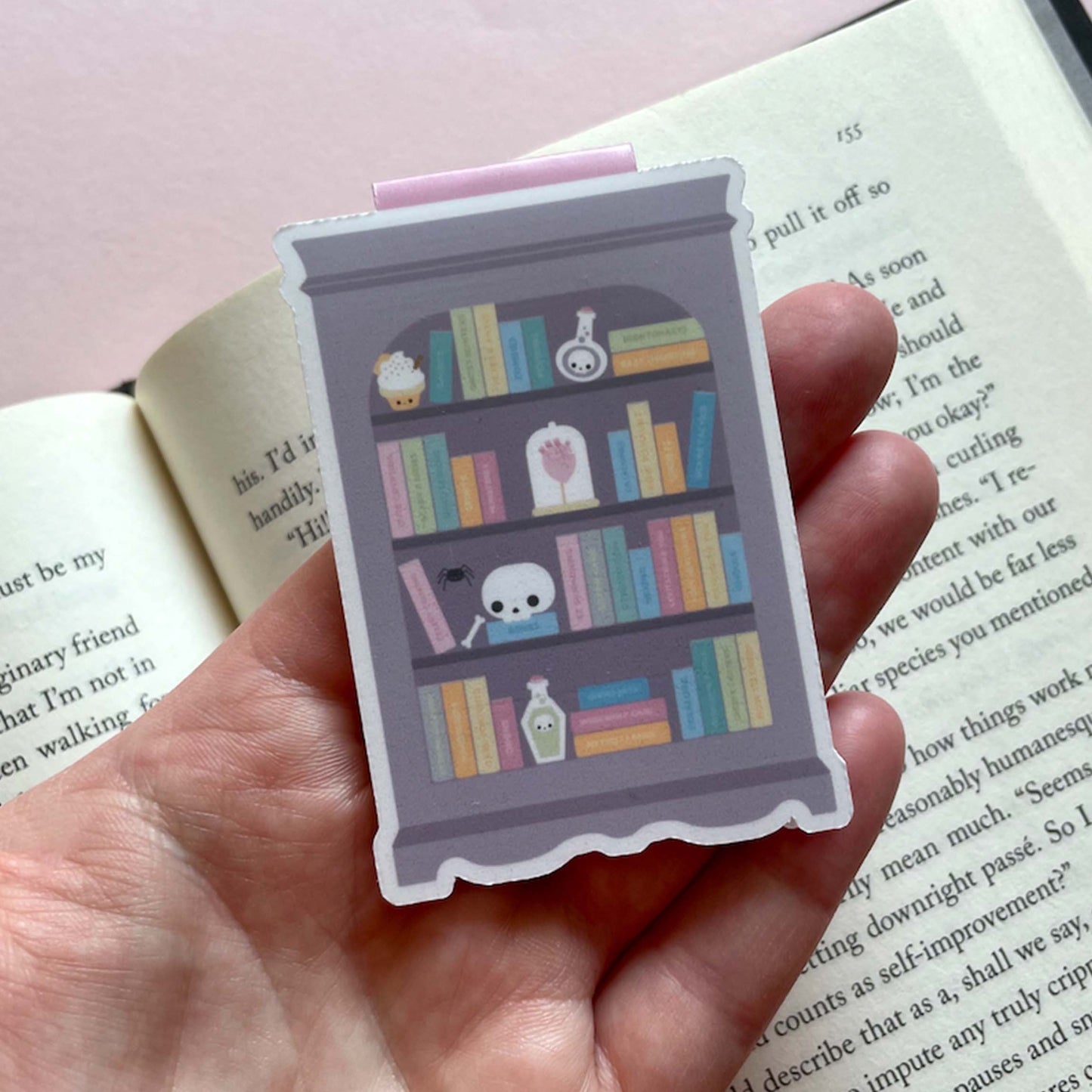 Pastel Goth Shelfie Bookshelf Magnetic Bookmark