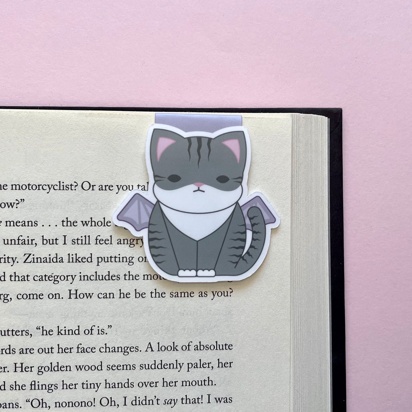 Bat Cat Chonky Magnetic Bookmark