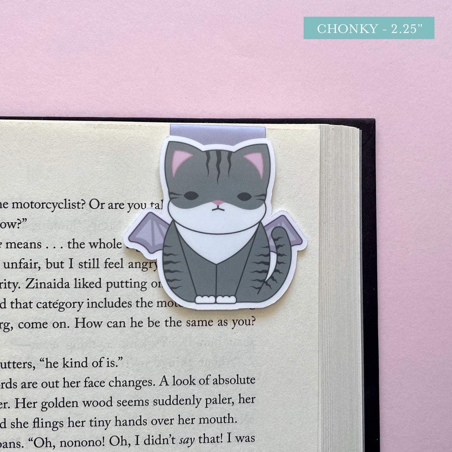 Bat Cat Chonky Magnetic Bookmark