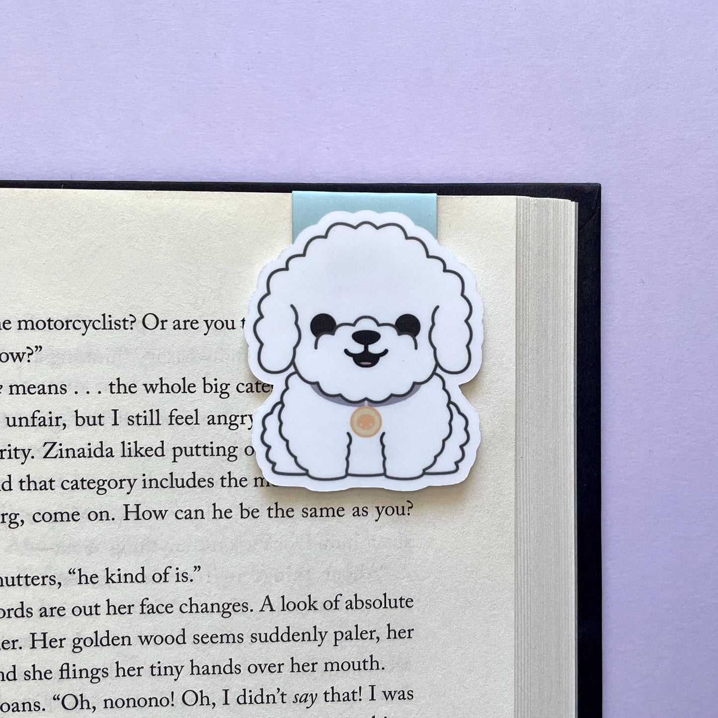 Didi the Bichon Puppy Chonky Series Magnetic Bookmark