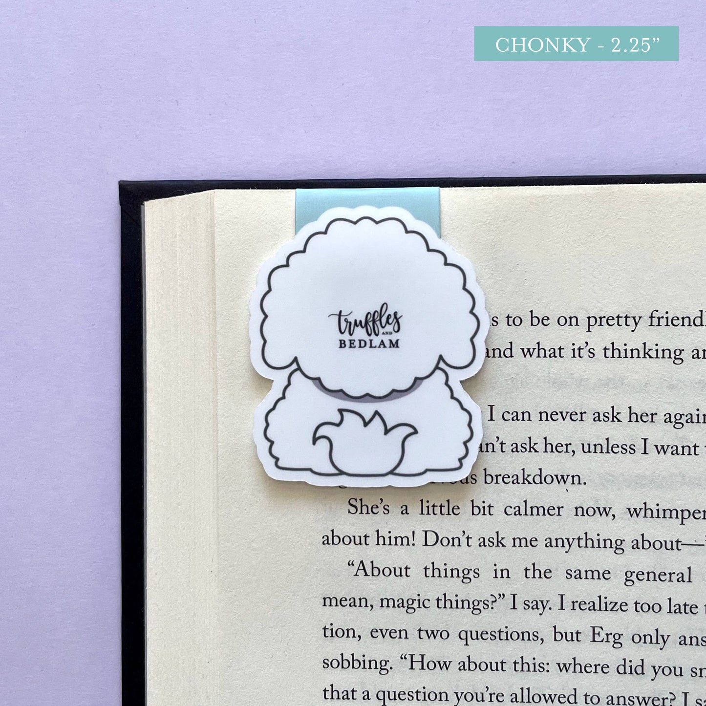 Didi the Bichon Puppy Chonky Series Magnetic Bookmark