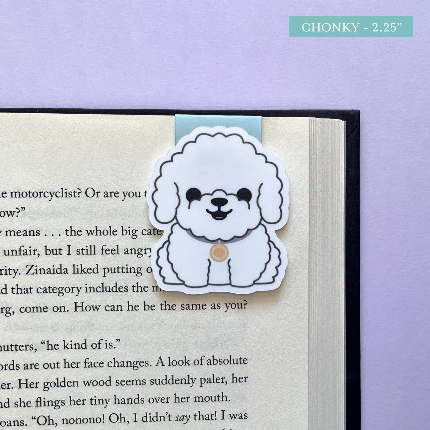 Didi the Bichon Puppy Chonky Series Magnetic Bookmark