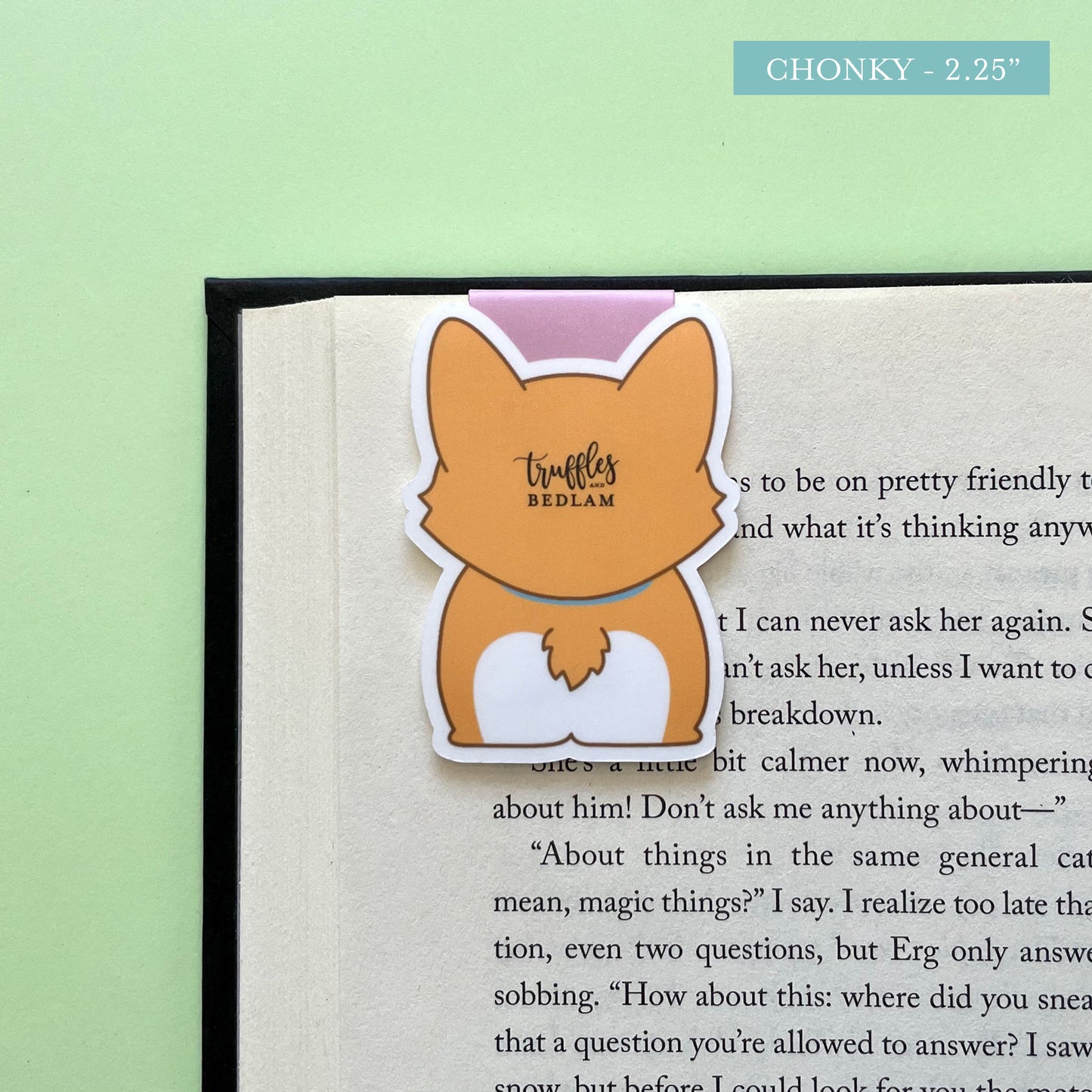 Teddy the Corgi Puppy Chonky Series Magnetic Bookmark