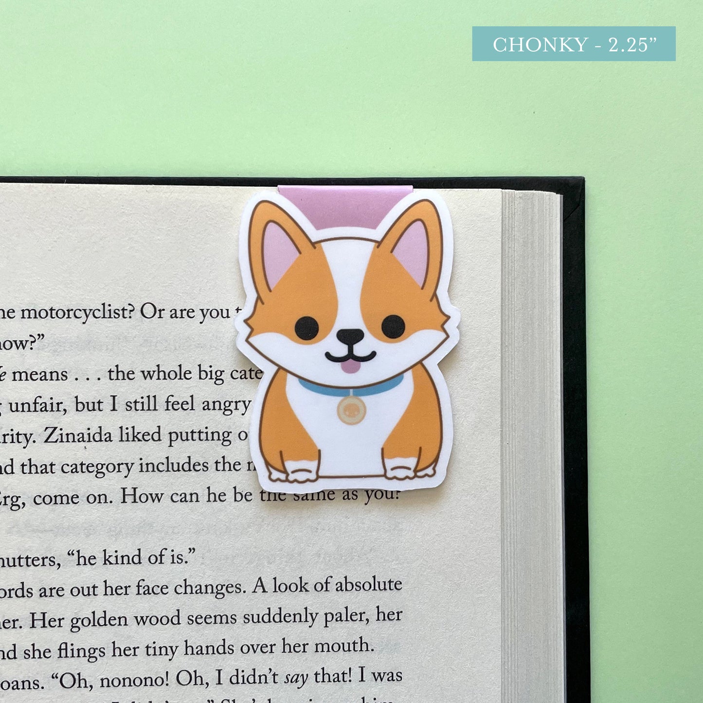Teddy the Corgi Puppy Chonky Series Magnetic Bookmark