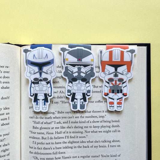 Space Wizards "Clones" Cody, Wolffe und Rex Magnetic Bookmark Trio