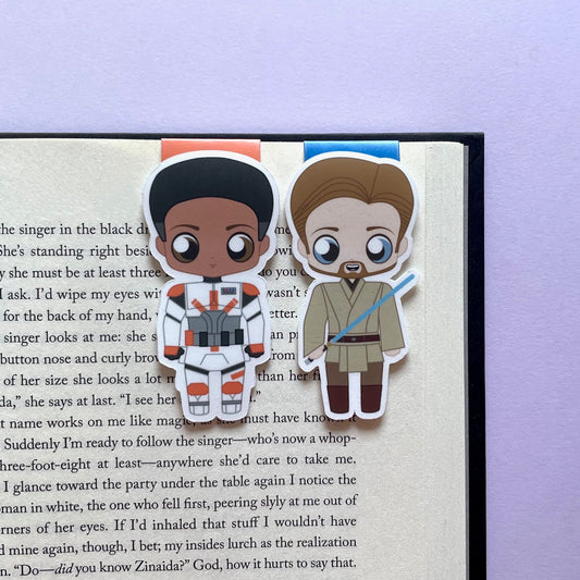 Space Wizards "Cody & Obi-Wan" Magnetic Bookmark Set