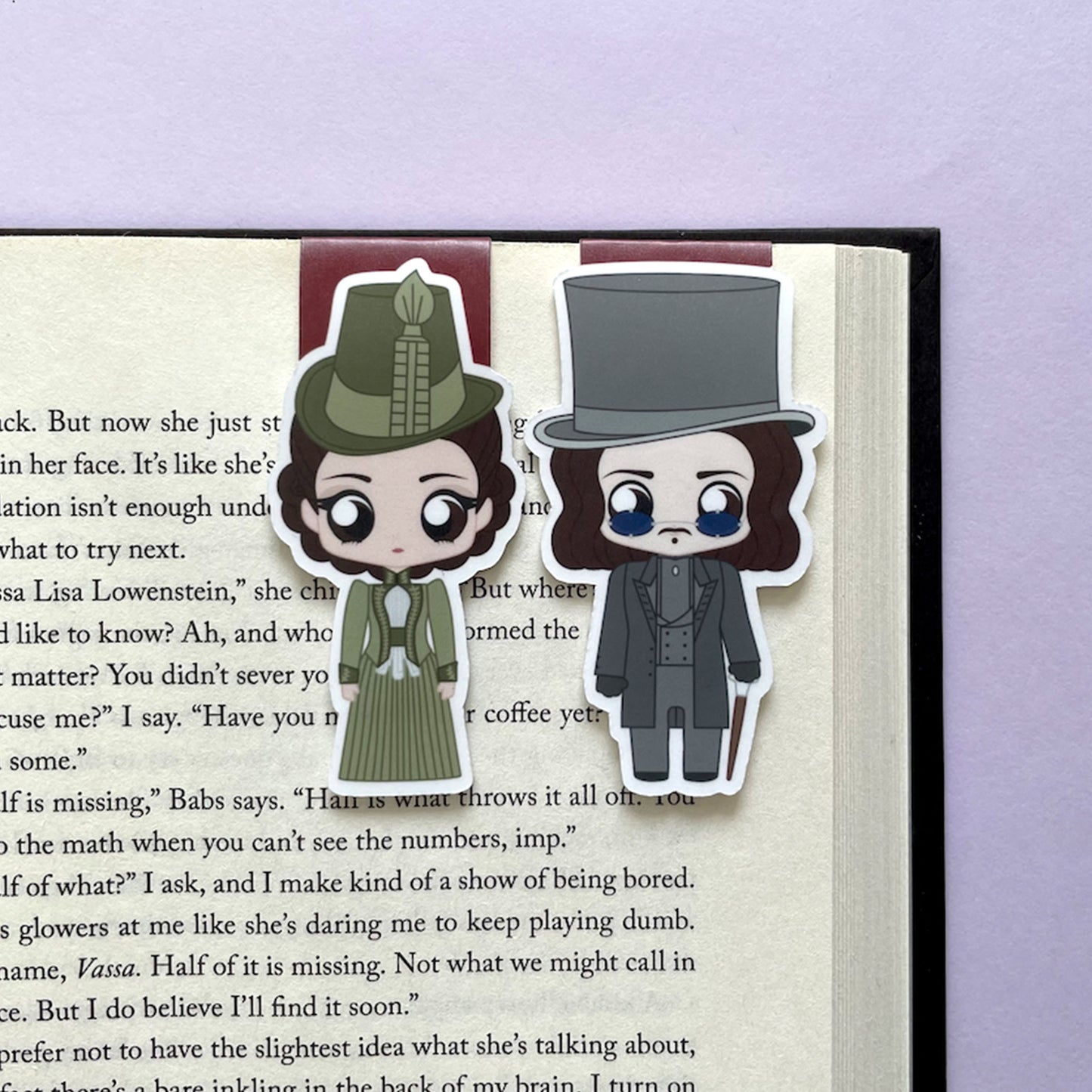 Dracula "Mina Harker & Count Dracula" Magnetic Bookmark Set