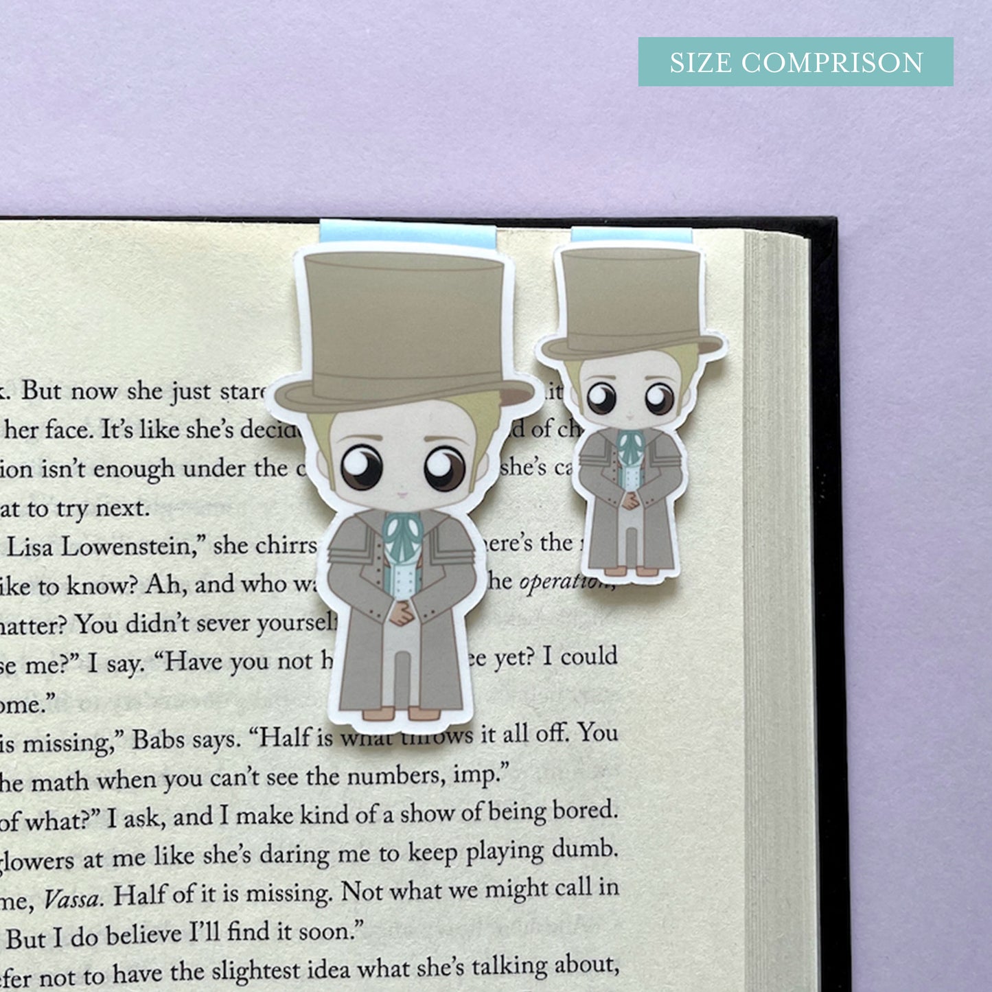 Historical "Crowley & Aziraphale" Magnetic Bookmark Set, inspired by Good Omens