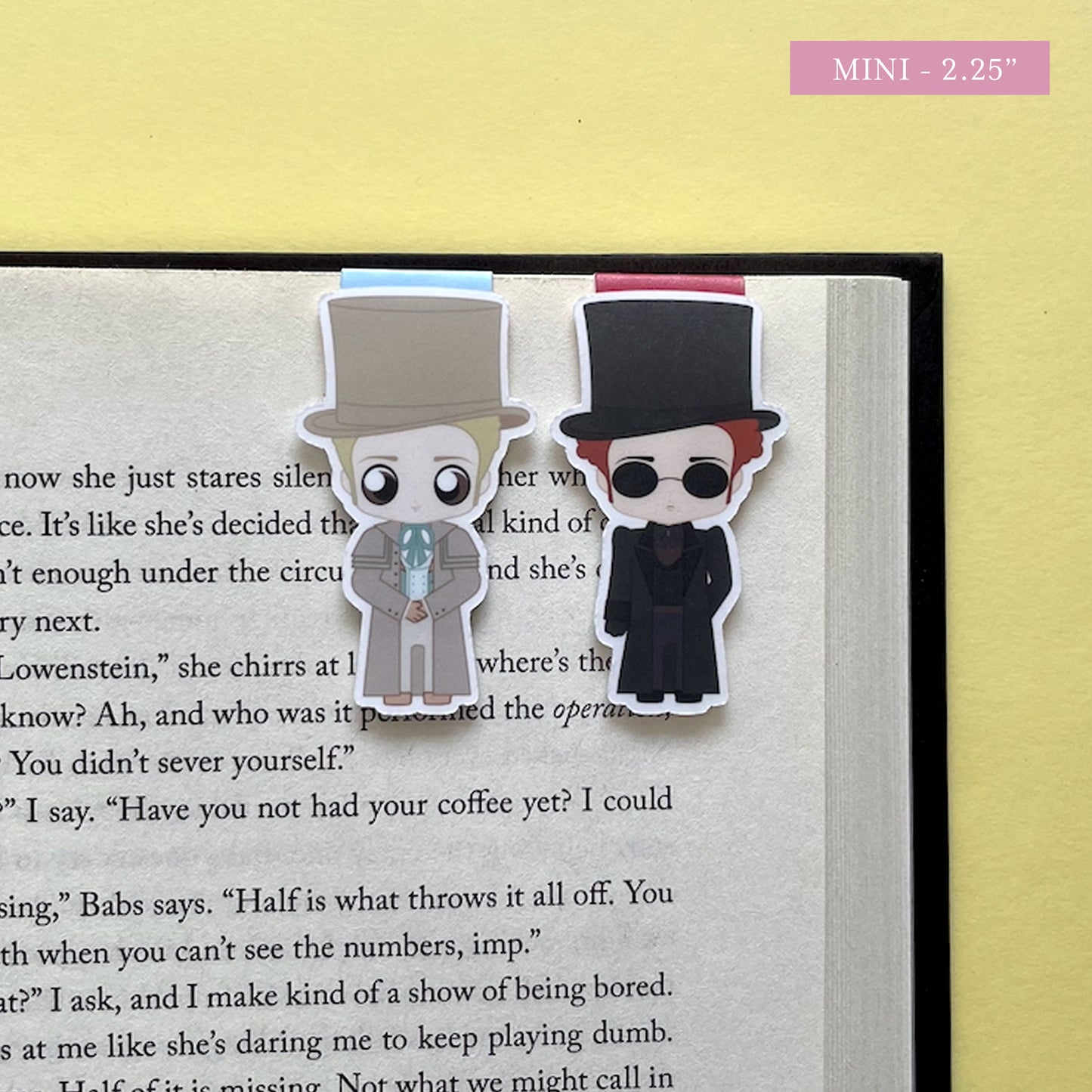 Historical "Crowley & Aziraphale" Magnetic Bookmark Set, inspired by Good Omens