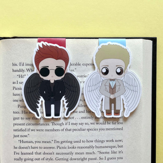 Good Omens "Winged Crowley & Aziraphale" Magnetic Bookmark Set
