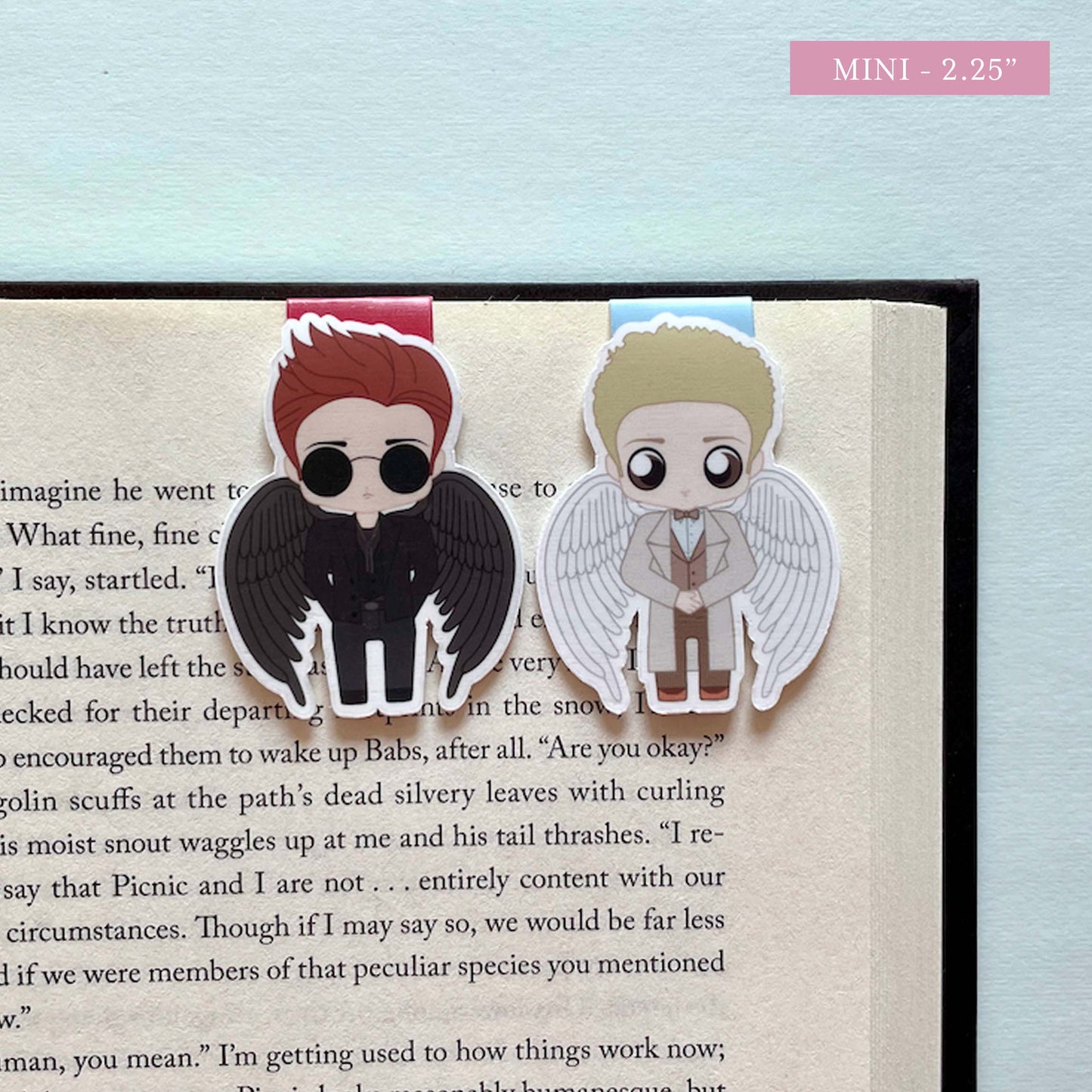 Good Omens "Winged Crowley & Aziraphale" Magnetic Bookmark Set