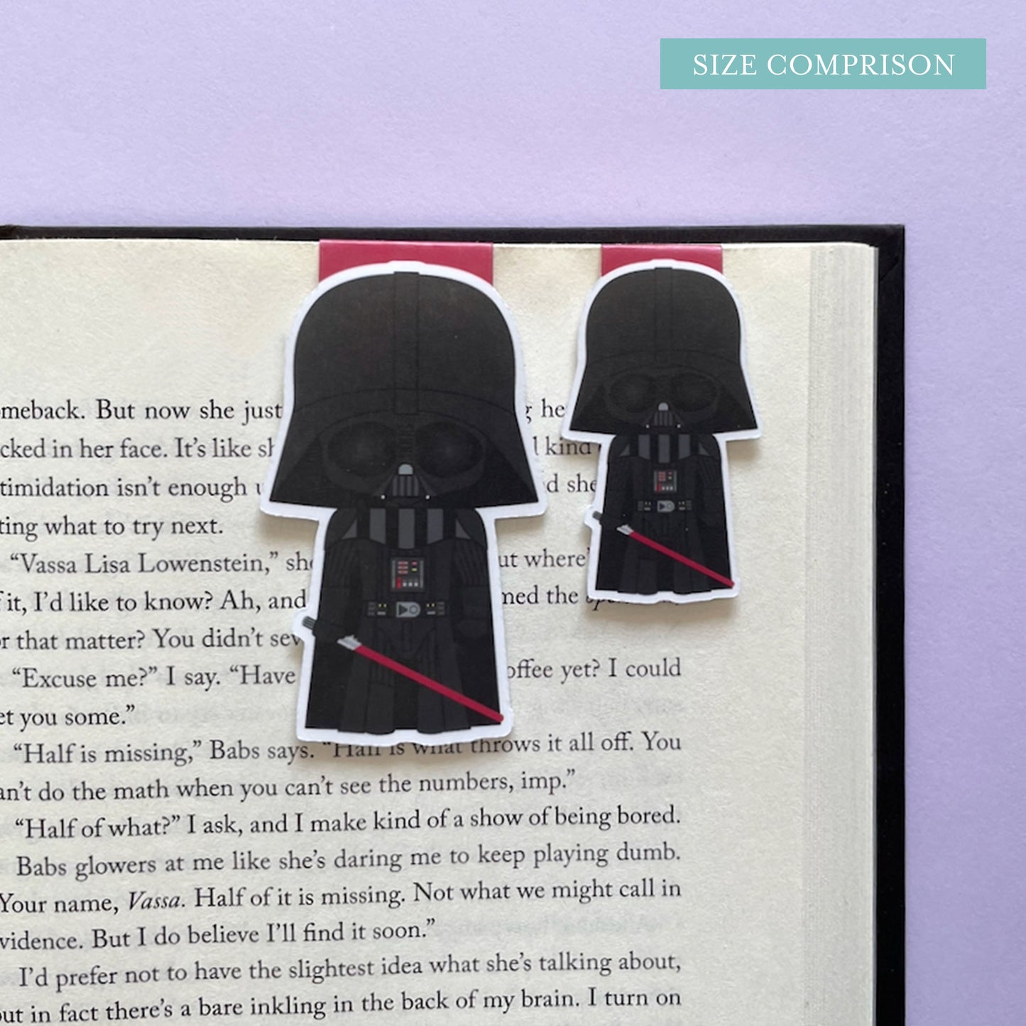 Obi-Wan Kenobi & Darth Vader Magnetic Bookmark Set, inspired by Kenobi