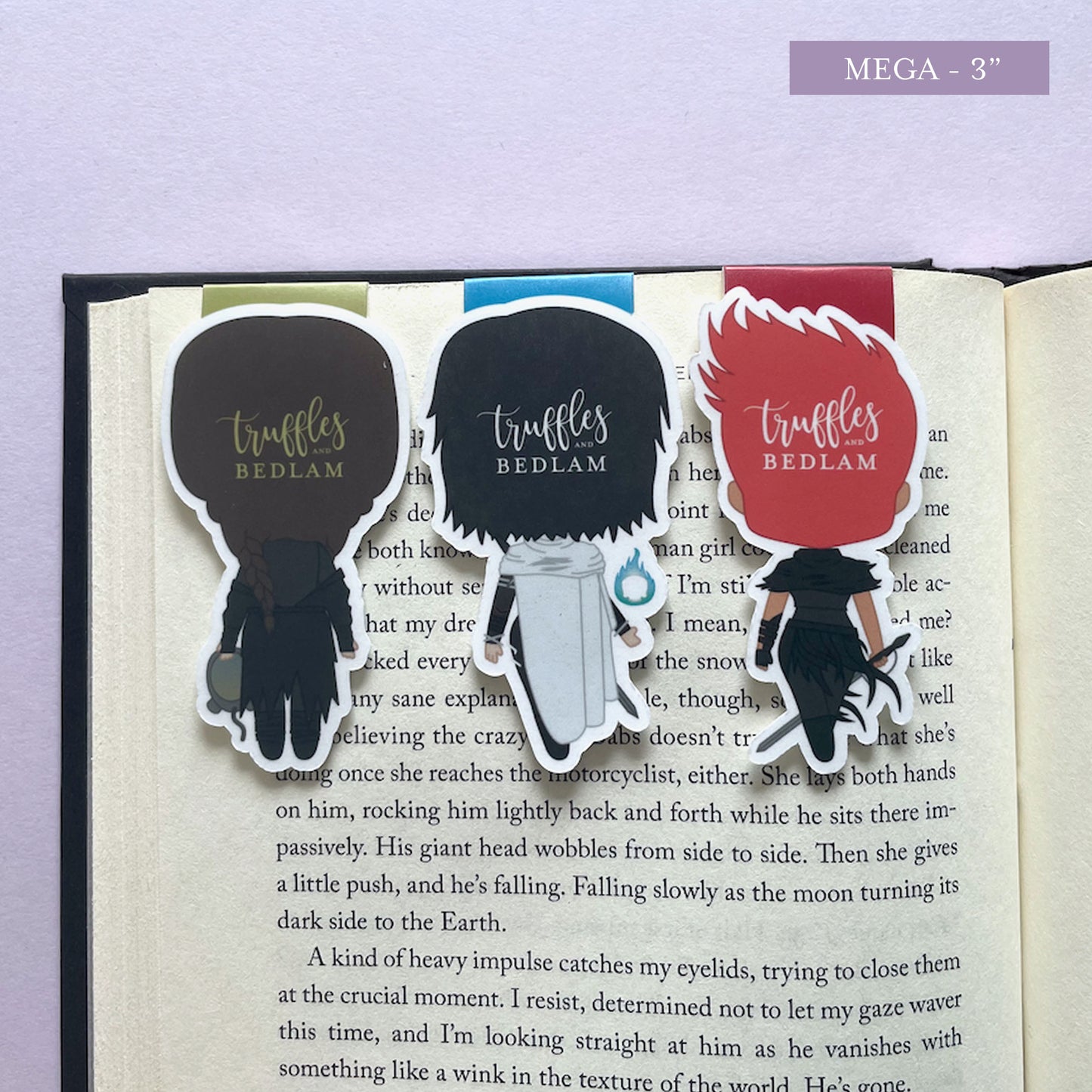 The Locked Tomb Magnetic Bookmark Trio, featuring Gideon, Harrow, and Nona