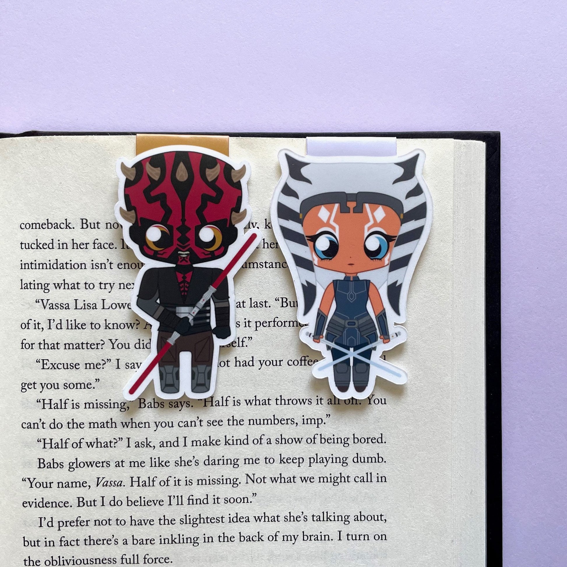 Darth Maul & Ahsoka Tano Magnetic Bookmarks