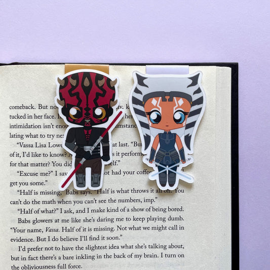 Darth Maul & Ahsoka Tano Magnetic Bookmarks