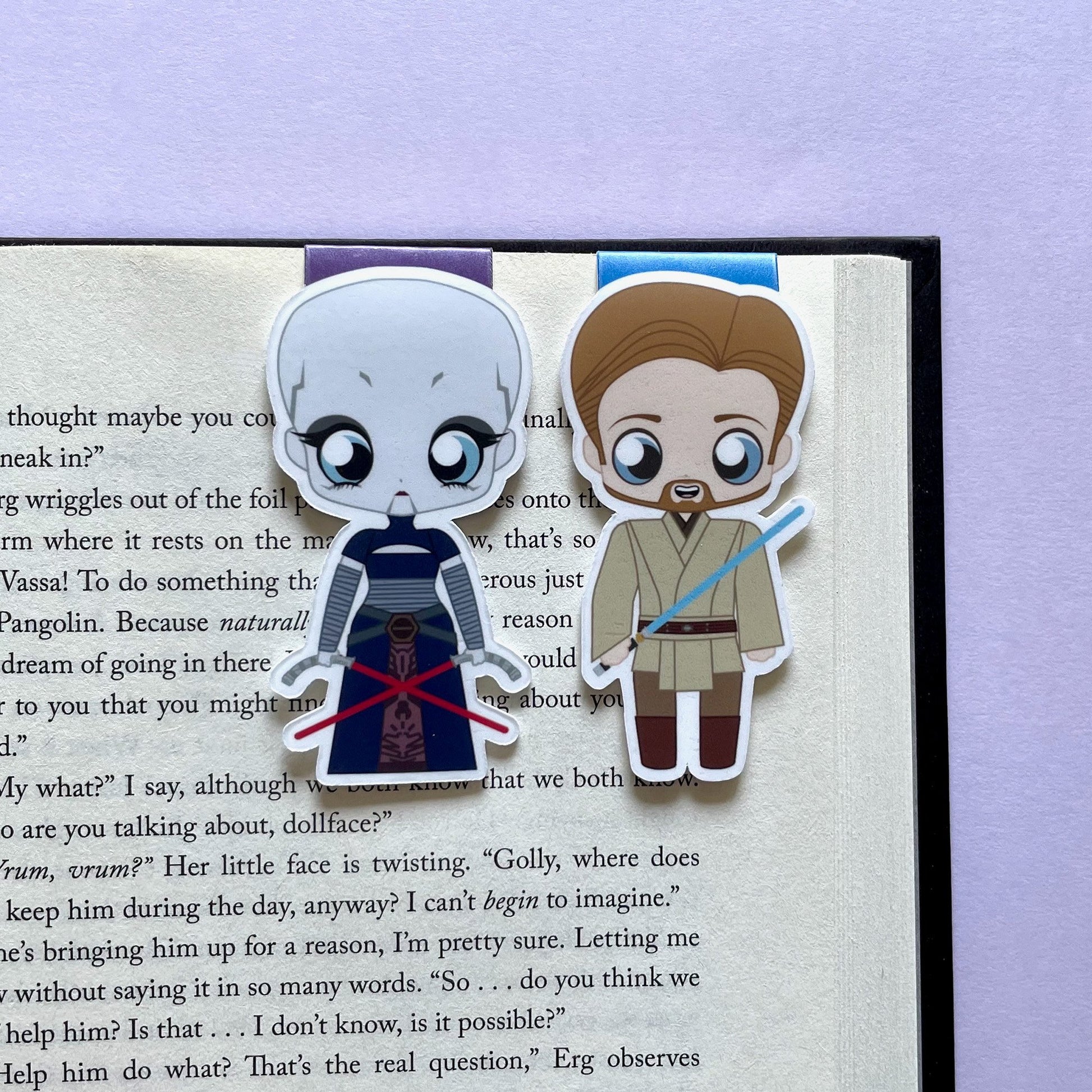 Asajj Ventress & Obi-Wan Kenobi Magnetic Bookmarks