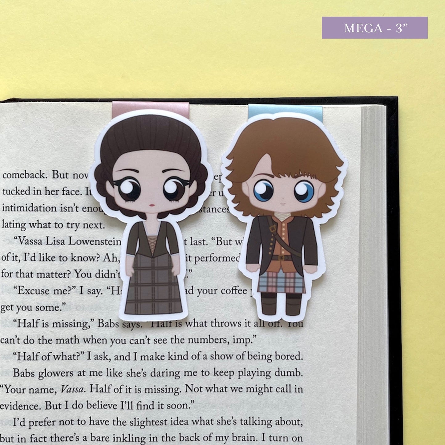 Claire and Jamie Fraser Magnetic Bookmark Set
